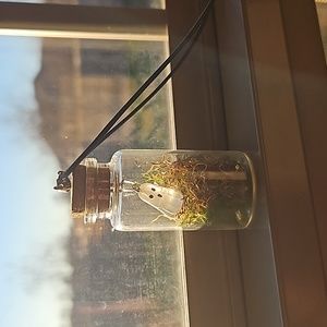 Ghost in a bottle necklace